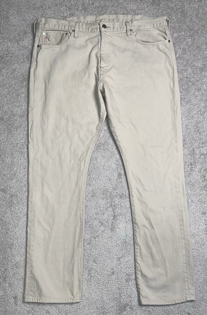 Men's Polo Ralph Lauren Slim Straight 018 Beige Jeans 40x32